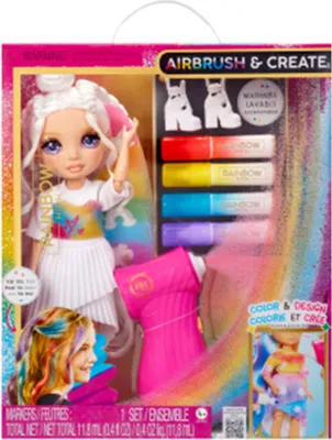 Immagine prodotto di Rainbow High Air Brush & Create Fashion Dolls - Occhi viola, Fashion Doll, Femmina, 4 anni, Bambino/Ragazza, Multicolore