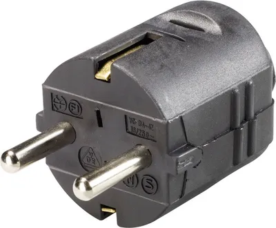 Produktbild von GAO 0142 Schutzkontaktstecker Schukostecker Netzstecker Kunststoff 230V schwarz IP20