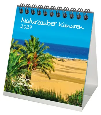 Produktbild von Naturzauber Kanaren Tischkalender 10x10cm für 2027 Landschaft Natur Urlaub Strand Spanien - Seelenzauber