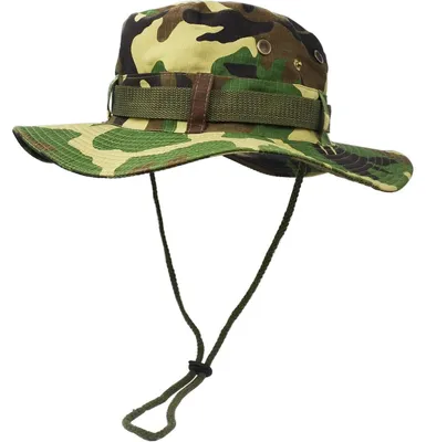 Produktbild von Sonnenschutzhut mit breiter Krempe, doppelschichtig, Tarnmuster, für Angeln, Jagd, Camping