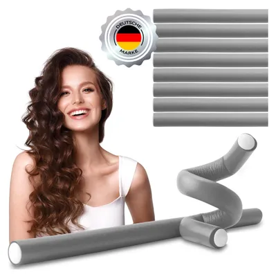 Produktbild von ECENCE 10 Papilotten Lockenwickler flexibler Wickler Locken ohne Hitze Heatless Curls Durchmesser 1