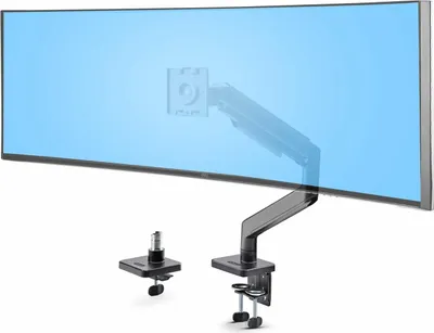 Produktbild von StarTech.com Monitor Desk Mount For 49" Ultrawide Curved Screen, Max 44lb - Befestigungskit (Federarm, Schwenkarm, Basis, VESA-Halterung, C-Klemme Montage 10-80 mm, Tüllenmontage 10 - 35 mm)