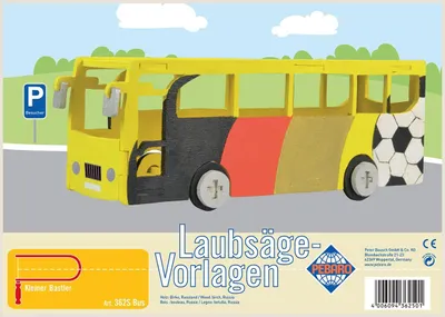 Obrázek produktu pro PEBARO Fretsaw šablony autobus, 3D obrázek