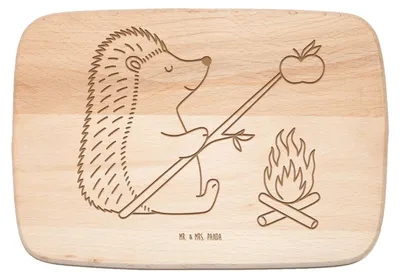 Produktbild von Mr. & Mrs. Panda Schneidebrett Igel Grillen - Transparent - Geschenk, Holzbrett, Lustige Sprüche, Motivation, Frühstücksbrett, Ziele, Spruch, schneidbrett, Holzbrettchen