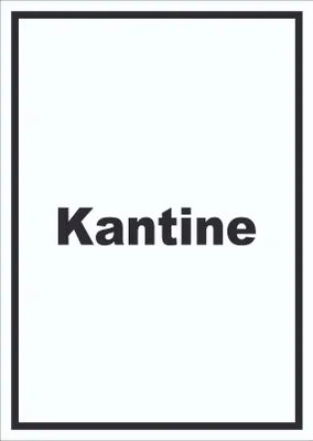 Produktbild von Kantine Schild mit Text essen und trinken hochkant A4 (210x297mm)