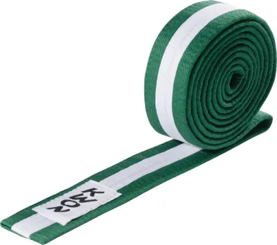 Produktbild von Budogürtel mehrfarbig grün/weiß/grün 260