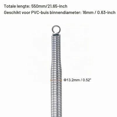 PVC-Biegefeder 13,2 mm, 550 mm, verzinkt, für Rohrbieger