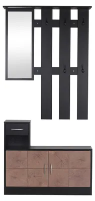 Produktbild von Garderoben-Set Dana mit Schuhschrank Schwarz