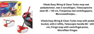 Obrázek produktu pro Turbo mop s teleskopickou tyčí 85–130 cm, mop z mikrovlákna, šedý
