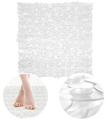 Obrázok produktu pre Protisklzová podložka do sprchy – priehľadná – 52 x 52 cm – plast