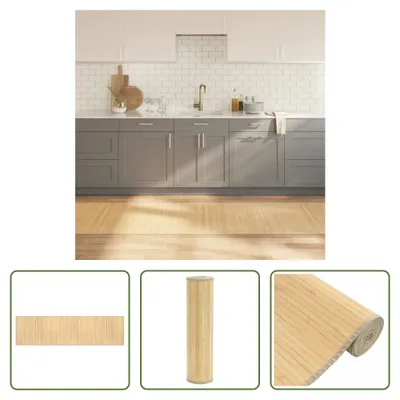 Immagine prodotto di The Living Store Tappeto rettangolare Light Natural 80x300 cm Bamboo