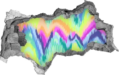 Produktbild von Selbstklebender Loch-3D-Aufkleber 95x73 cm Regenbogen Hintergrund