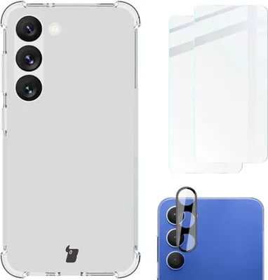 Produktbild von Etui + 2x szkło + obiektyw Bizon Case Clear Pack do Galaxy S23, przezroczyste