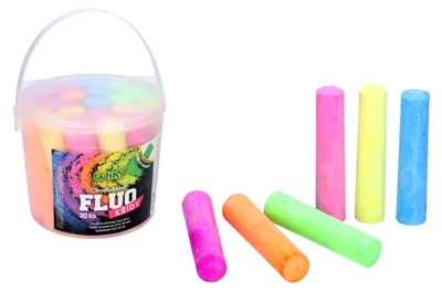 Produktbild von 20 Stück FLUO Kreide Set mit einer Auswahl an kräftigen, leuchtenden Farben