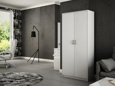 Immagine prodotto di Armadio con scaffali LUCETTE – larghezza 74 cm, bianco