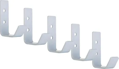 Produktbild von Jashaak Loxten 60 x 20 x 45 mm weiß Edelstahl - stabile Wandhaken mit abgerundeten Ecken