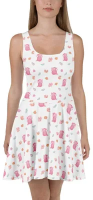 Produktbild von Mr. & Mrs. Panda Luftiges Sommerkleid Axolotl Hurra S - Weiß - Geschenk, Motivation, Lurch, Damen-Sommerkleid, Damenkleid, Kleid, Spaß, Fröhlich, Freizeitkleid, Minikleid