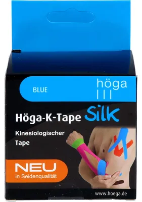 Produktbild von Höga-K-Tape Silk 5cmx5m blue KinesiologischerTape, 1 St. Pflaster