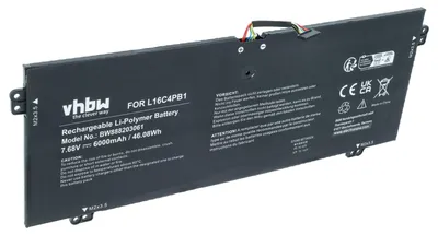 Produktbild von vhbw Akku kompatibel mit Lenovo Yoga 730-13IKB(81CT), 730-13IKB, 730-13IKB(81CT005NMZ), 730-13IKB(81CT0018MZ) Notebook (6000 mAh, 7,68 V, Li-Polymer)