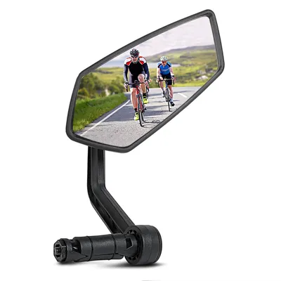 Imagen del producto de Espejo retrovisor para bicicleta, de vidrio HD, giratorio 360 grados, compatible con manillares de 15-20 mm
