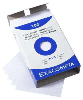 Immagine prodotto di EXACOMPTA 13302E Schede EXACOMPTA, 100 x 150 mm, bianche, bianco