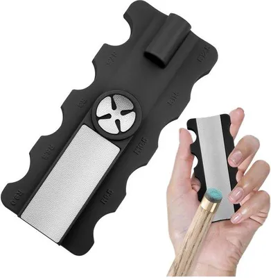 Image de Kit de 5 outils 2-en-1 pour façonner les têtes de queues de billard - Noir