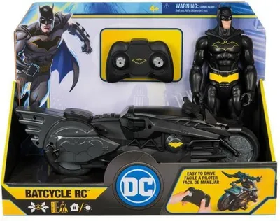 Image de BATMAN Batcycle RC + Figurine Batman 30cm