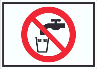 Produktbild von Kein Trinkwasser Symbol Aufkleber Nicht Trinken A7 (74x105mm)