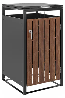 Produktbild von GreenYard Mülltonnenbox Mülltonnenverkleidung Stahl 120L dunkelgrau