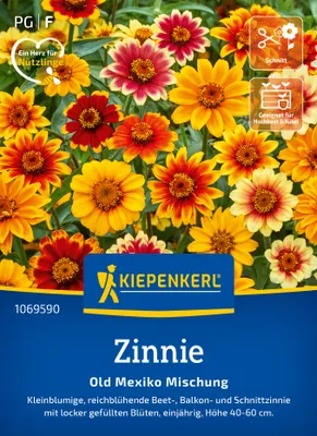 Produktbild von Kiepenkerl Zinniensamen Old Mexiko Zinnia angustifolia 80 Pflanzen
