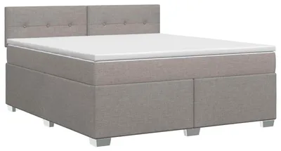 Produktbild von vidaXL Boxspringbett mit Matratze Taupe 140 x 200 cm Stoff