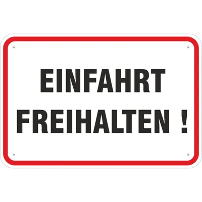 Produktbild von Schild 20x30 cm Einfahrt freihalten