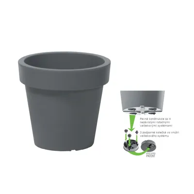 Obrázok produktu pre Kvetináč LOFLY + kolečká 58,2 cm - šed.kameň