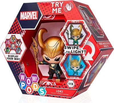Produktbild von Wow! Pods - Marvel Collection - Loki - Sammelfigur mit Licht und Bewegungssensor (Deqube 918MVLL101606) DEQUBE
