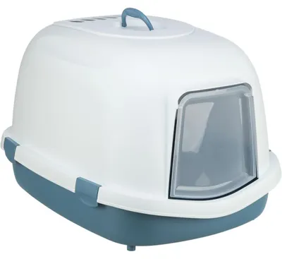 Produktbild von TRIXIE Katzentoilette Primo XXL Top - blau/weiß - 56 × 47 × 71 cm