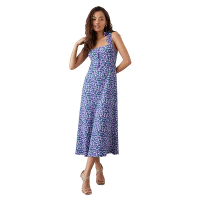 Produktbild von Dorothy Perkins - Midikleid Schulter Binde für Damen DP2847 (36 DE) (Flieder)