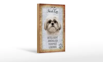 Produktbild von Holzschild Spruch 12x18cm Shih Tzu Hund Schild