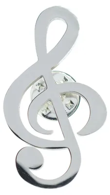 Produktbild von Violinschlüssel Brosche Miniblings Pin Anstecker Notenschlüssel Musik Edelstahl