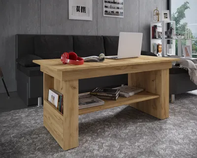 Produktbild von VCM Holz Couchtisch schlicht | Maße ca. H. 52 x B. 115 x T. 58 cm | Wohnzimmertisch - Kobila