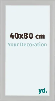 Produktbild von Bilderrahmen, 40x80 cm, Weiß Gemasert, MDF, Como