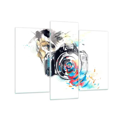 Produktbild von Bilder auf glas - Fotograf Kamera Fokus Hobby - 130x100cm - Glasbilder - Wandbilder - Kunstdruck - zum Aufhängen bereit - Wanddekoration aus Glas - Glas Bilder - Wandbild auf Glas - GCB130x100-3022