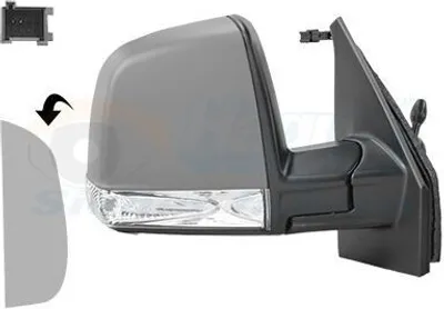 Produktbild von VAN WEZEL 1639814 Außenspiegel Seitenspiegel Rechts für FIAT Doblo Kombi (263) Konvex Grundiert