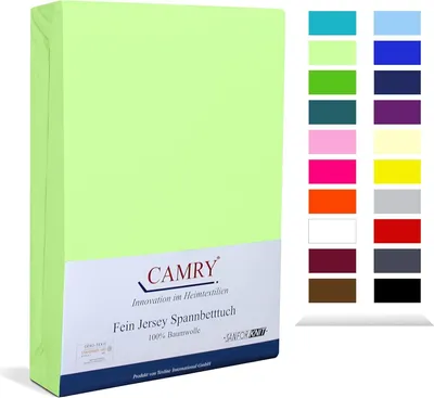 Produktbild von Carmy Spannbettlaken für Kinderbett und Babybett Jersey 60x120 - 70x140 cm Hellgrün 100% Baumwolle