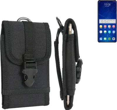 Produktbild von K-S-Trade Holster Handy Hülle kompatibel mit ZTE Axon 31 5G Holster Handytasche Gürtel Tasche Schutz Hülle Robust Outdoor schwarz