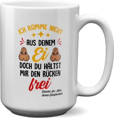 Produktbild von 22Feels XL Tasse Stiefpapa Geschenk von Stieftochter Vatertag Bonuspapa Stiefvater Geburtstag Herrentag Weihnachten Patchwork Stiefeltern Kaffeetasse Männer Geschenkidee Bürotasse