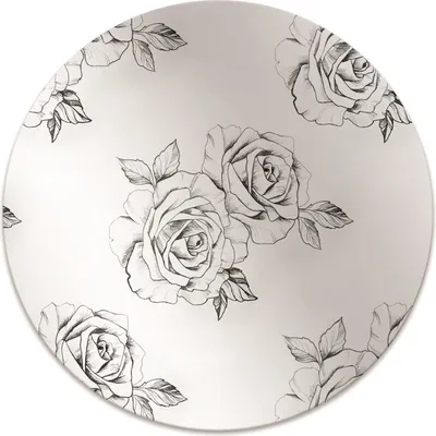 Produktbild von Rundmatte - Stuhlunterlage Bürostuhlunterlage - Rund Ø 100 cm - Bodenmatte - Fußmatte - Rosen