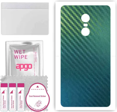 Produktbild von apgo Rückseite Schutzfolie, Skin, kompatibel mit Xiaomi Redmi Note 4, Hinten Displayschutzfolie aus Vinylfolie, kratzfest, einfache Montage - Kohlenstoff-Chamäleon CAKA1