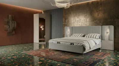 Productafbeelding van Bettkast voor de slaapkamer, moderne stijl, grijs, comfortabel en praktisch