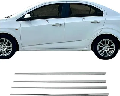 Immagine prodotto di Modanature per finestrini per Chevrolet Aveo Limousin 2012-2021 in acciaio inox 4pcs