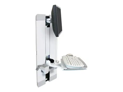 Produktbild von Ergotron Befestigungskit (Tastaturablage, Handgelenkkissen, Maushalterung, vertikale Verstellschiene) - für LCD-Display / PC-Ausrüstung - Patientenzimmer - Stahl - weiß - Bildschirmgröße: bis zu 61 cm (bis zu 24 Zoll)